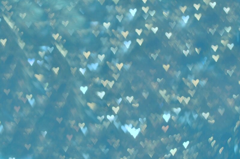heart-shaped bokeh lights