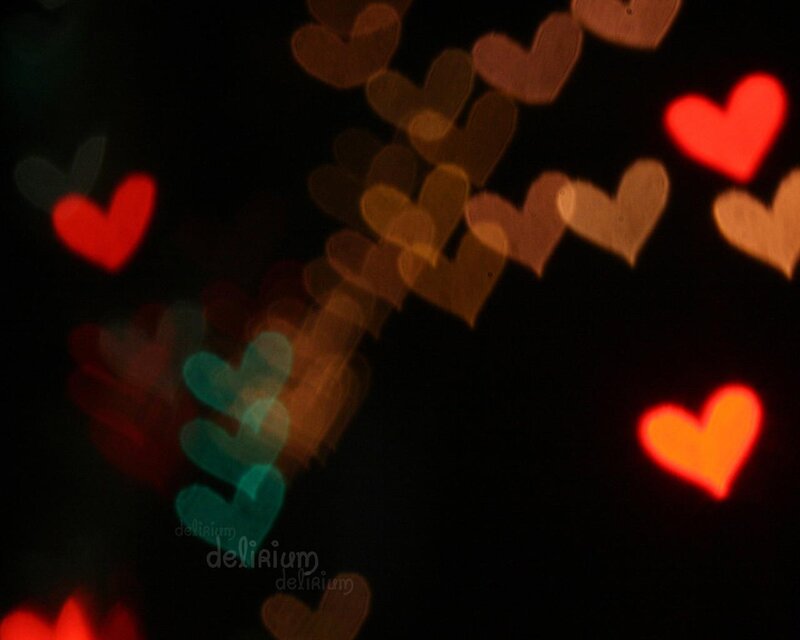 heart-shaped bokeh lights