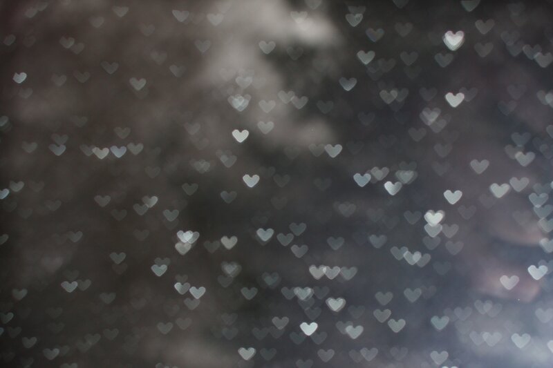 heart-shaped bokeh lights