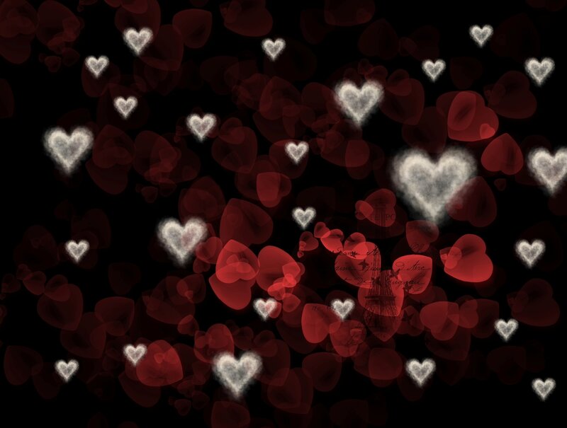Heart-shaped Bokeh Lights — Black