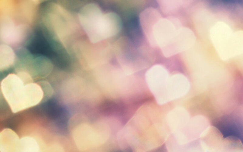 Heart-shaped Bokeh Lights — Pink