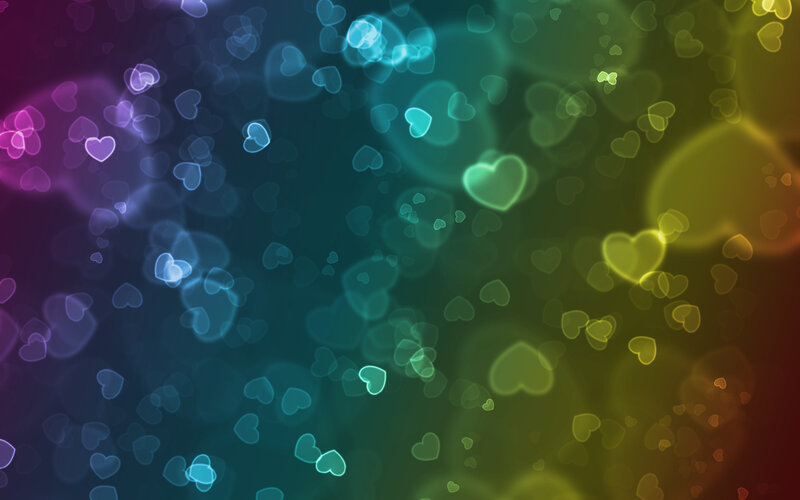 Heart-shaped Bokeh Lights — Purple