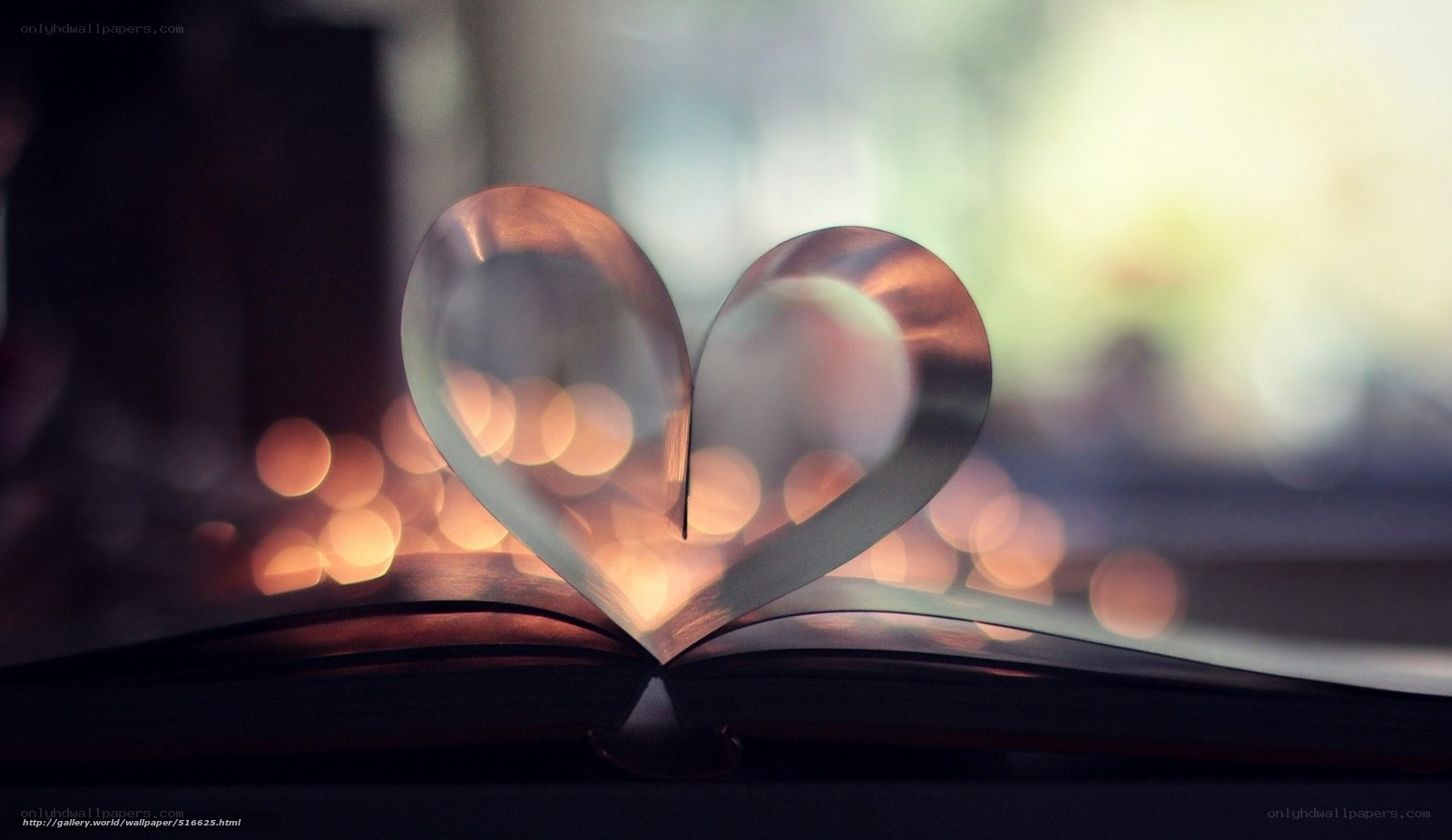 heart-shaped book page