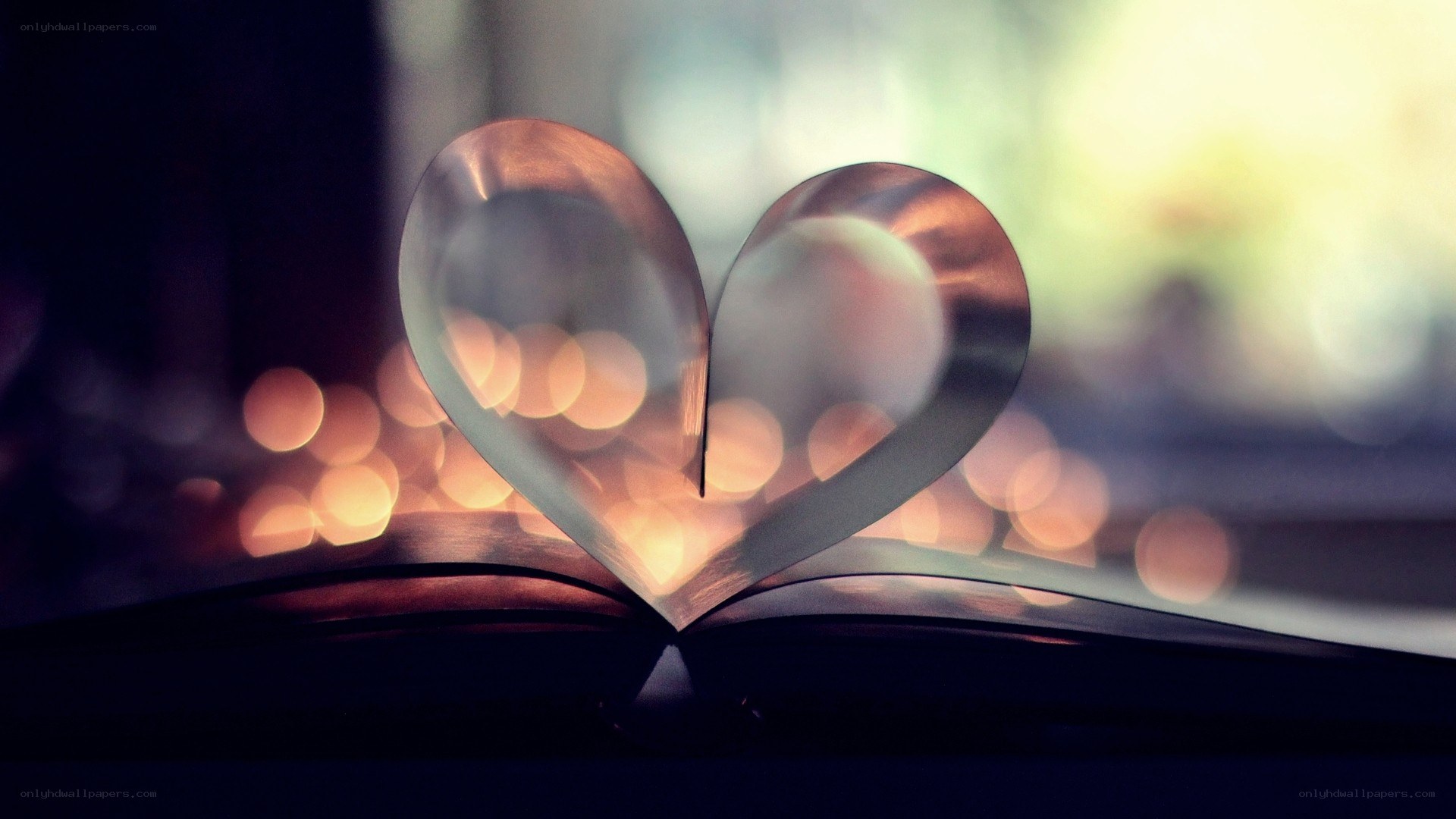 heart-shaped book page