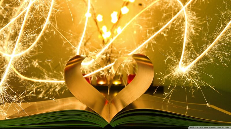 Heart-shaped Book Page — Gold