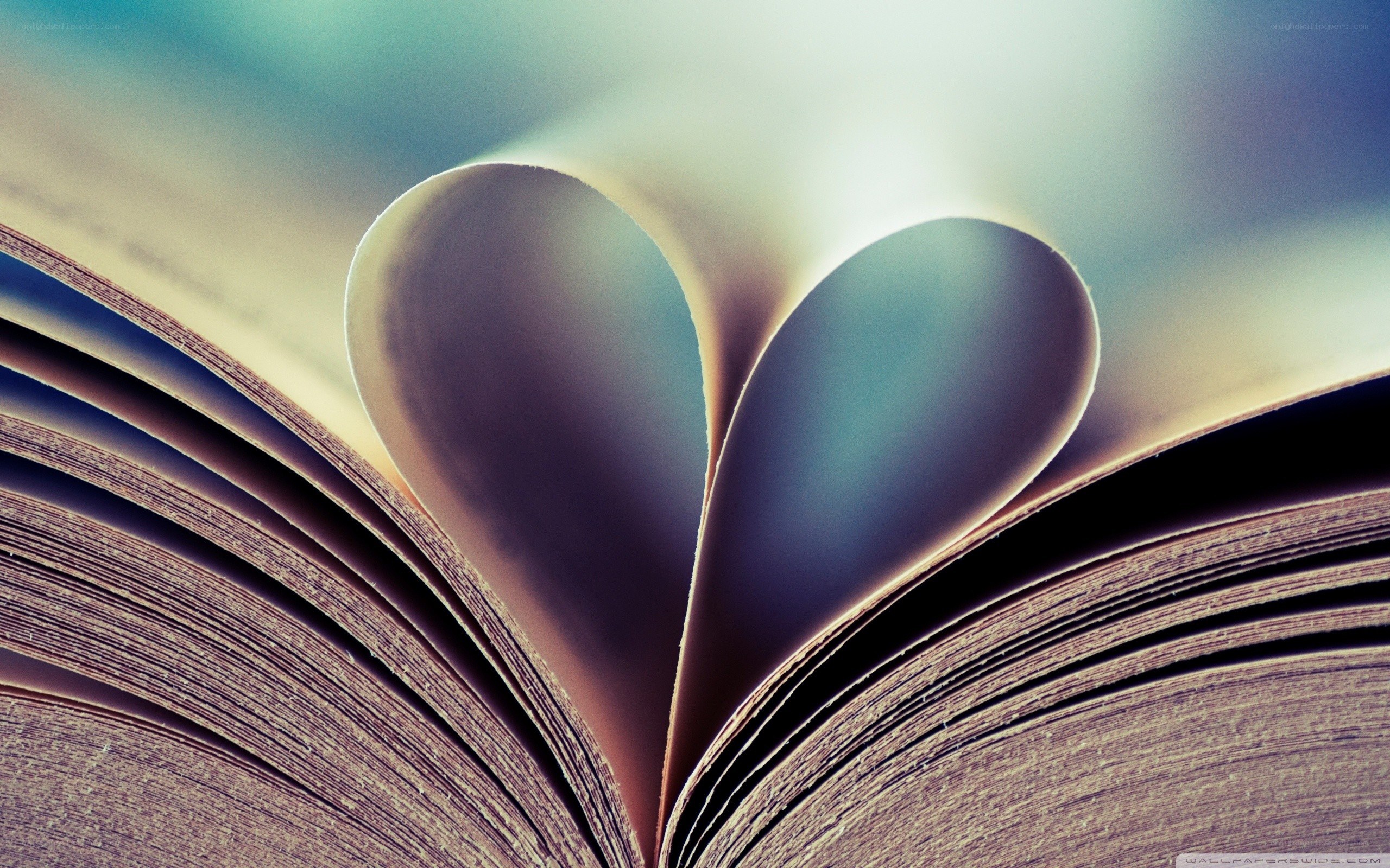 heart-shaped book pages