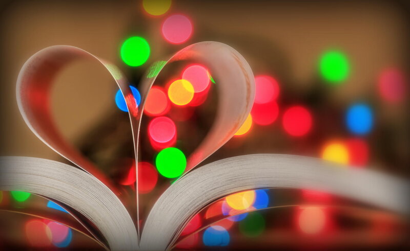 Heart-shaped Book Pages — Red, Romantic, Photograph
