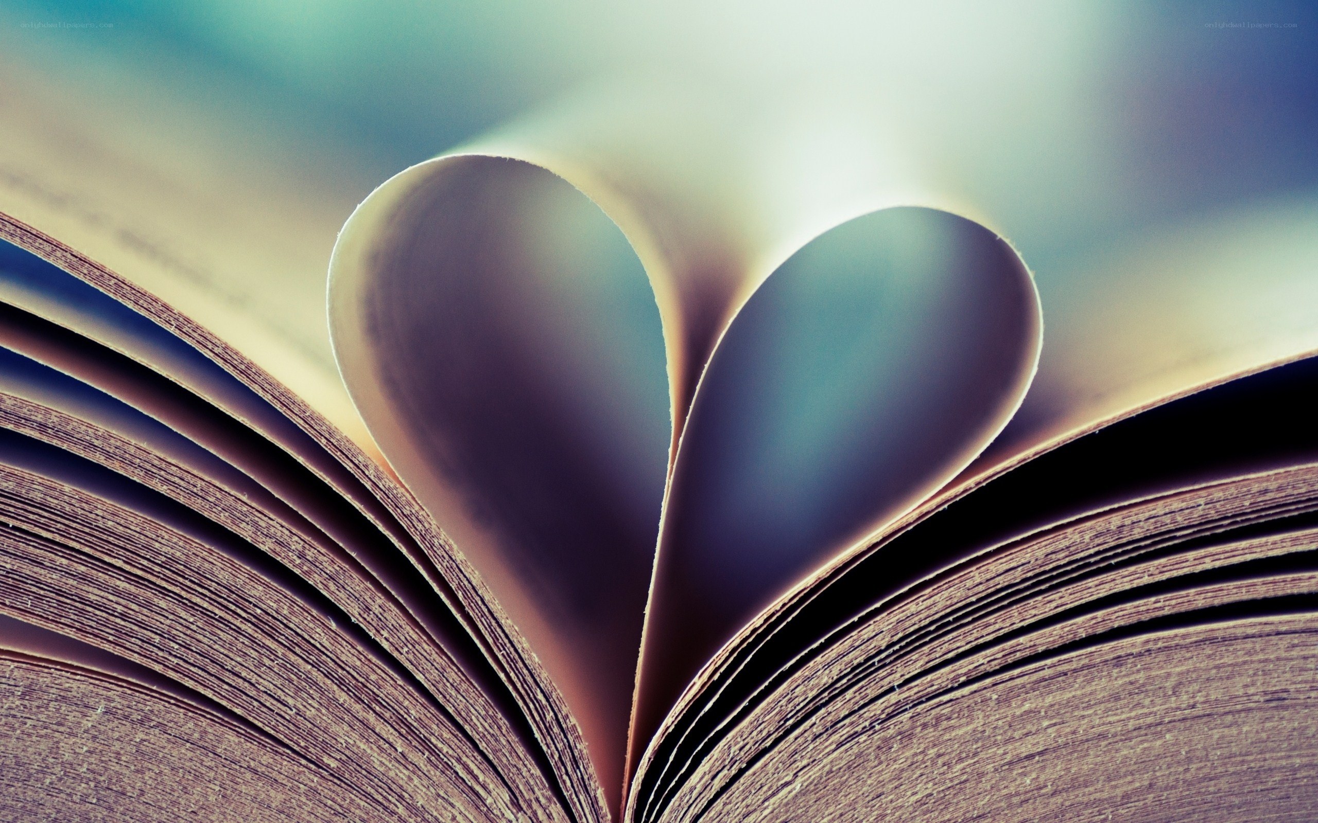 heart-shaped book pages