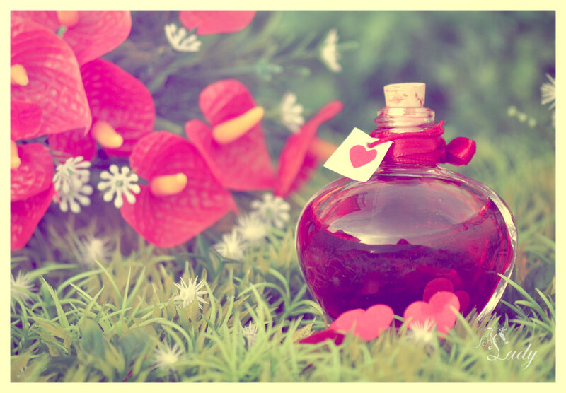 Heart-shaped Bottle in Grass
