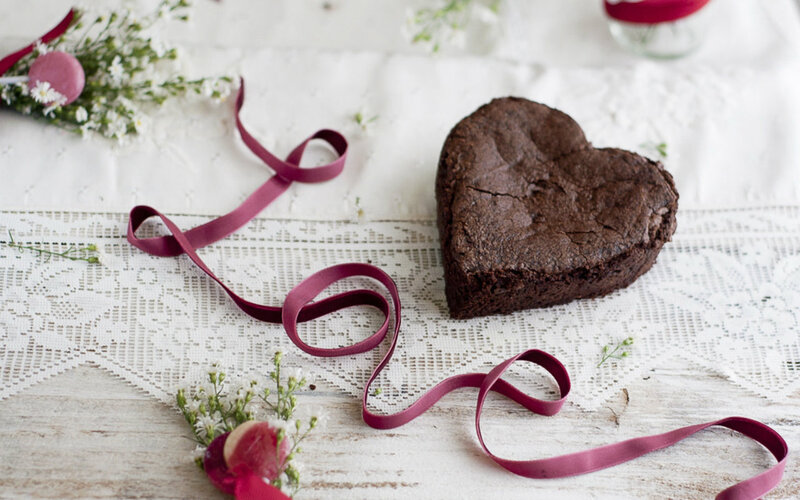 Heart-shaped Brownie