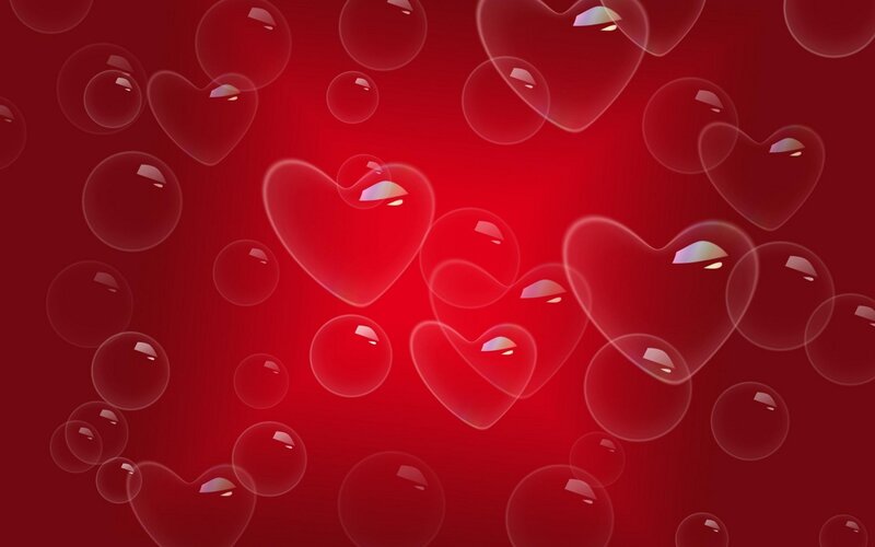 Heart-shaped Bubbles — Red