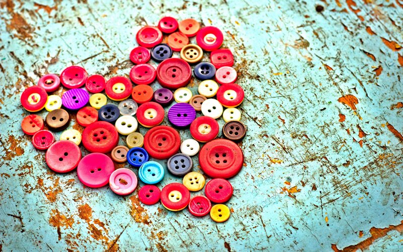 Heart-shaped Button Arrangement