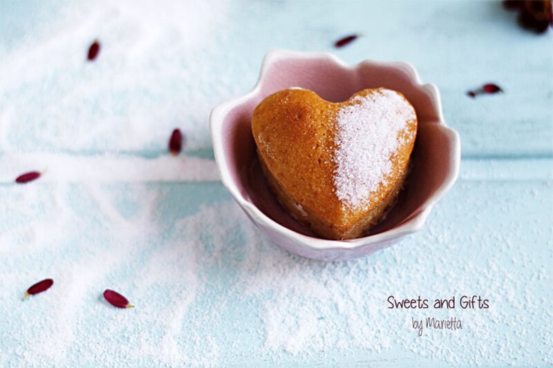 Heart-shaped Cake in Bowl