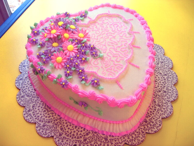 Heart-shaped Cake — Pink, Festive, Photograph