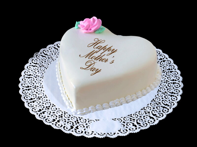 Heart-shaped Cake — White, Celebratory
