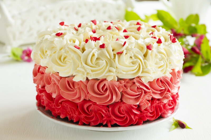 Heart-shaped Cake — White, Festive, Photograph