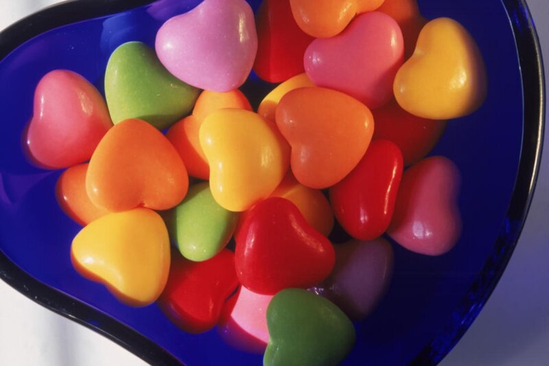 Heart-shaped Candies — Blue