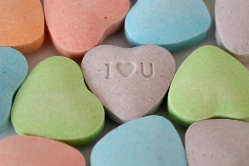 Heart-shaped Candies — Green