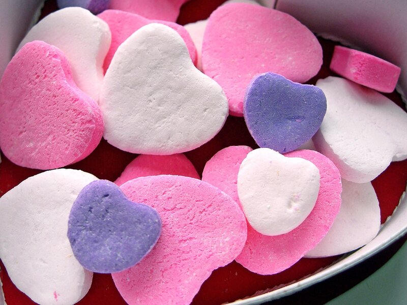 Heart-shaped Candies — Pink, Festive