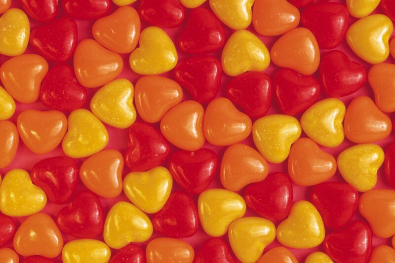 Heart-shaped Candies — Red, Bright, Photograph