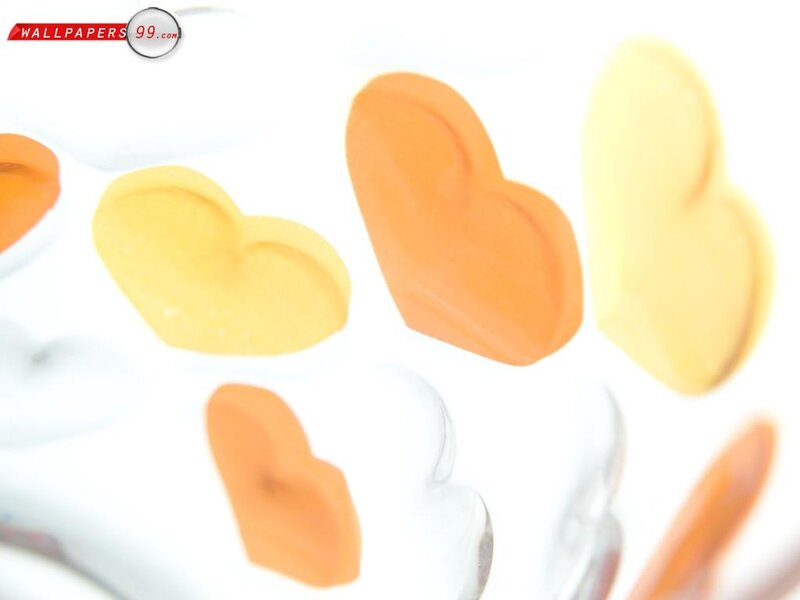 Heart-shaped Candies — Yellow