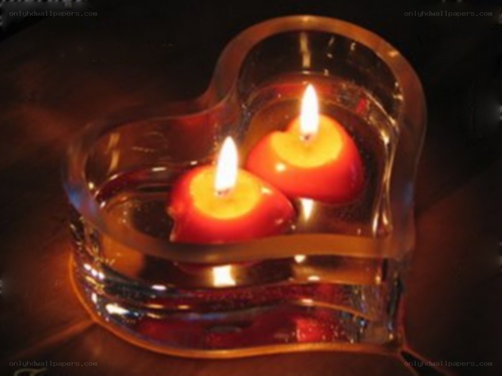 Heart-shaped candle holder