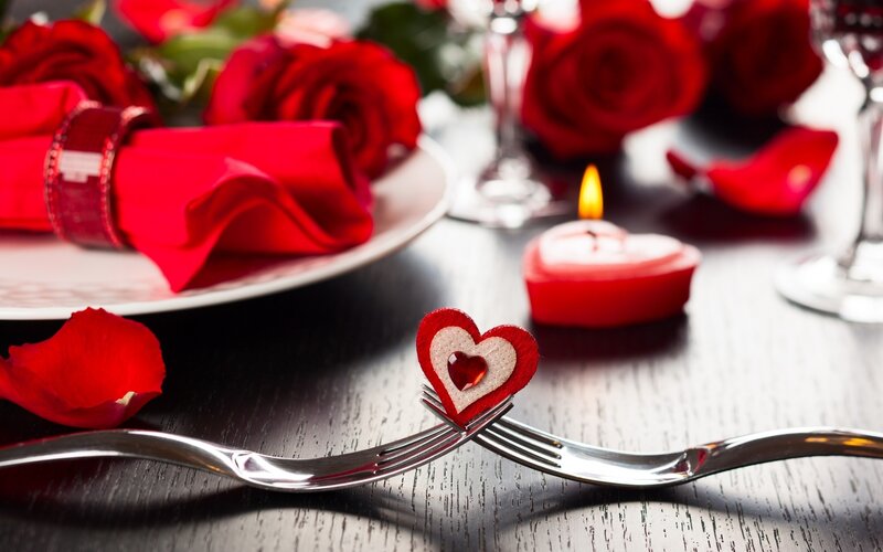 Heart-shaped Candle on Fork