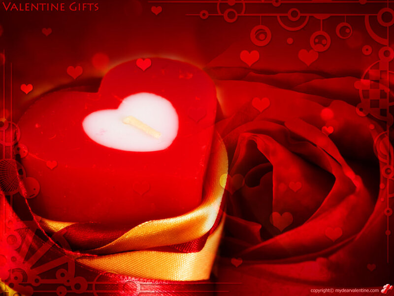 Heart-shaped Candle — Red, Romantic