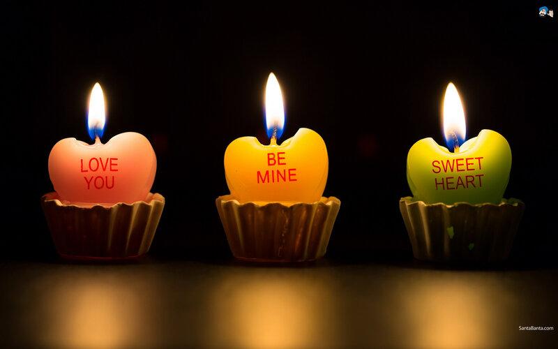 Heart-shaped Candles — Black