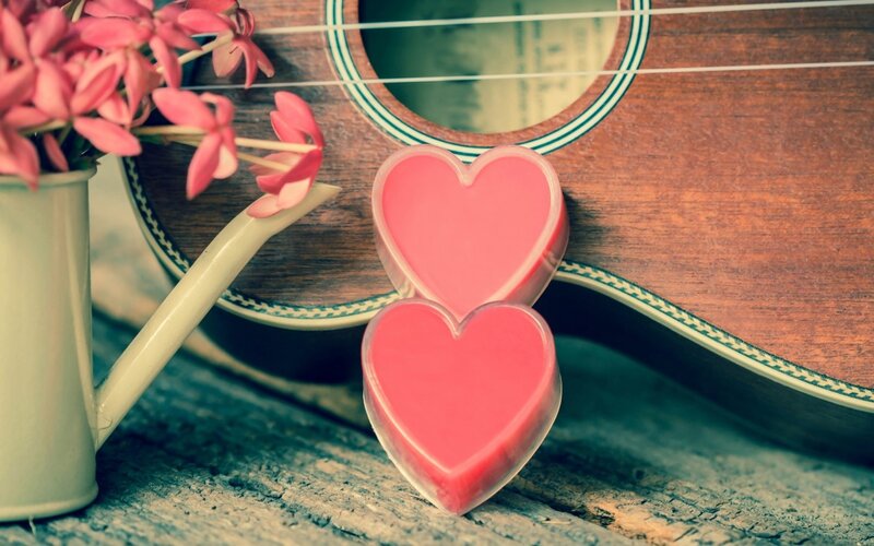 Heart-shaped Candles — Pink, Romantic, Photograph