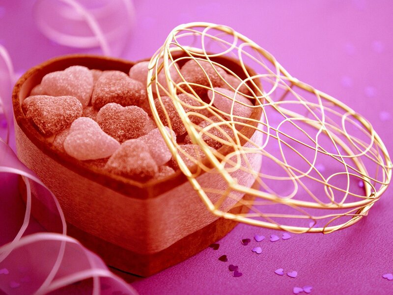 heart-shaped candy box