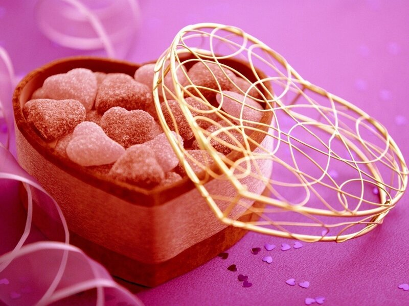 heart-shaped candy box