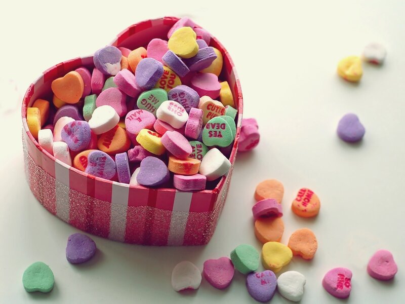 heart-shaped candy box