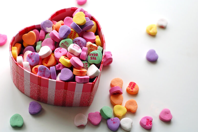 Heart-shaped Candy Box — Red, Festive, Photograph, Candies