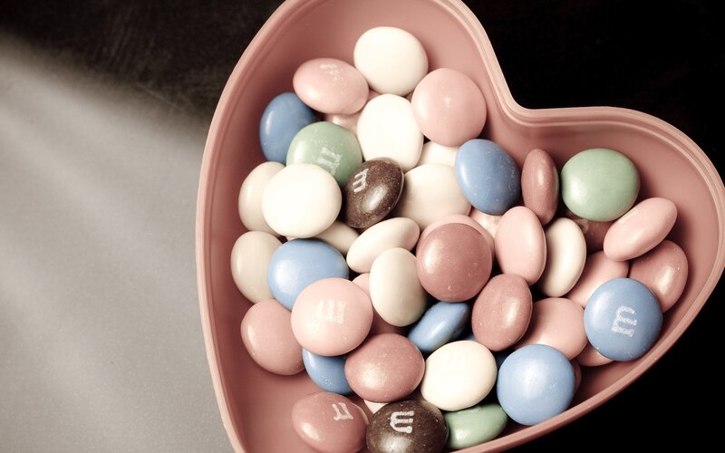 heart-shaped candy container