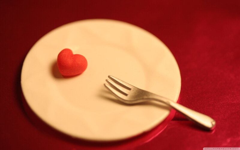 heart-shaped candy on a plate