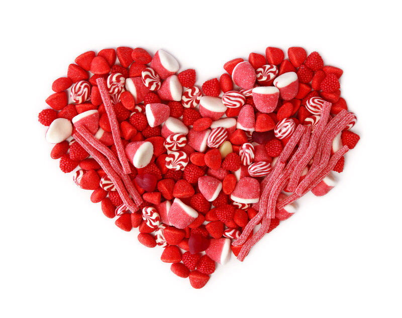 Heart-shaped Candy Pile
