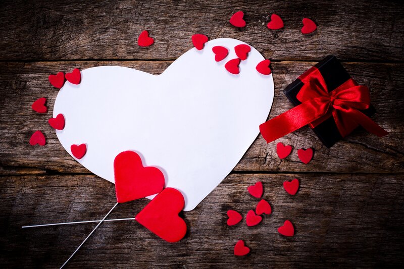 Heart-shaped Card and Gift