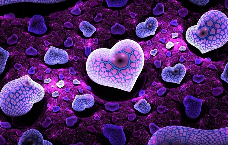 heart-shaped cellular structures
