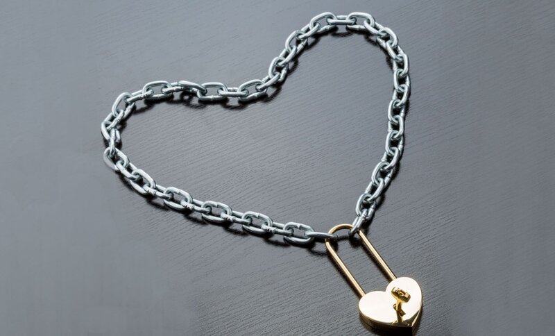 Heart-shaped Chain with Padlock