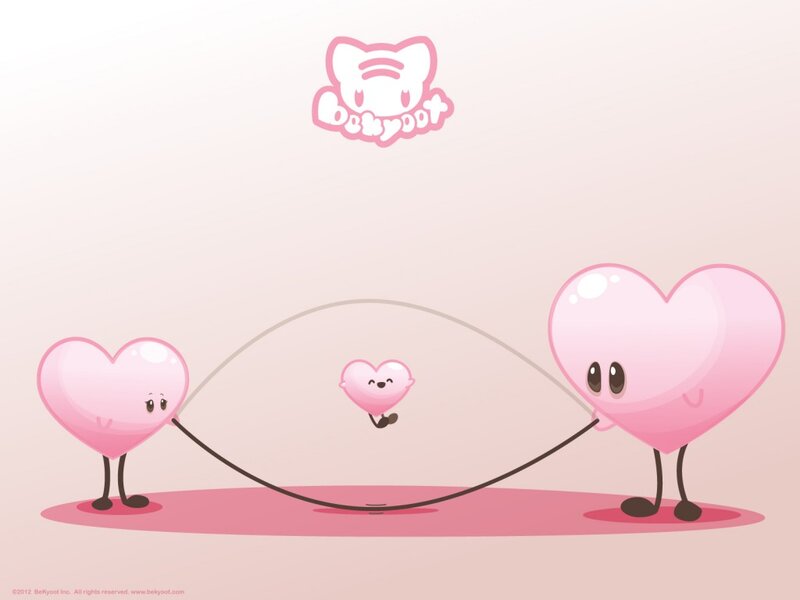 Heart-shaped Characters — Pink