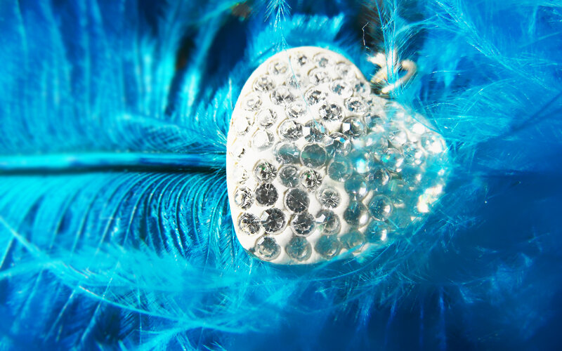 Heart-shaped Charm on Feather