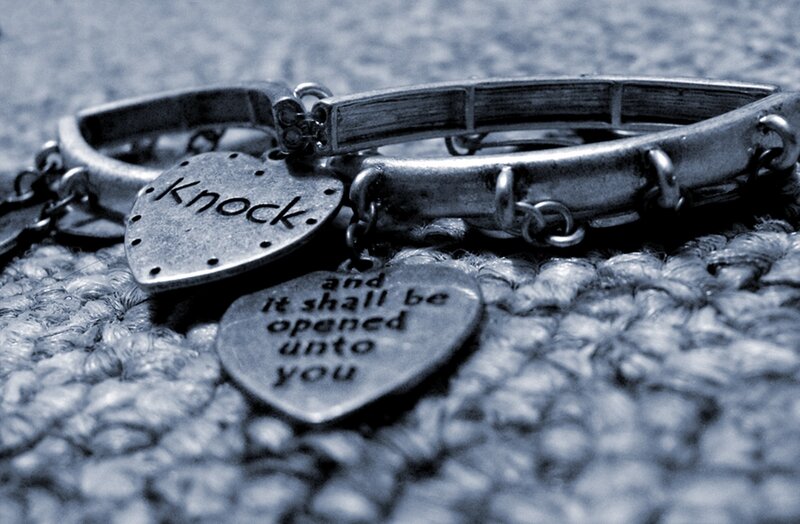 Heart-shaped Charms on Bracelet