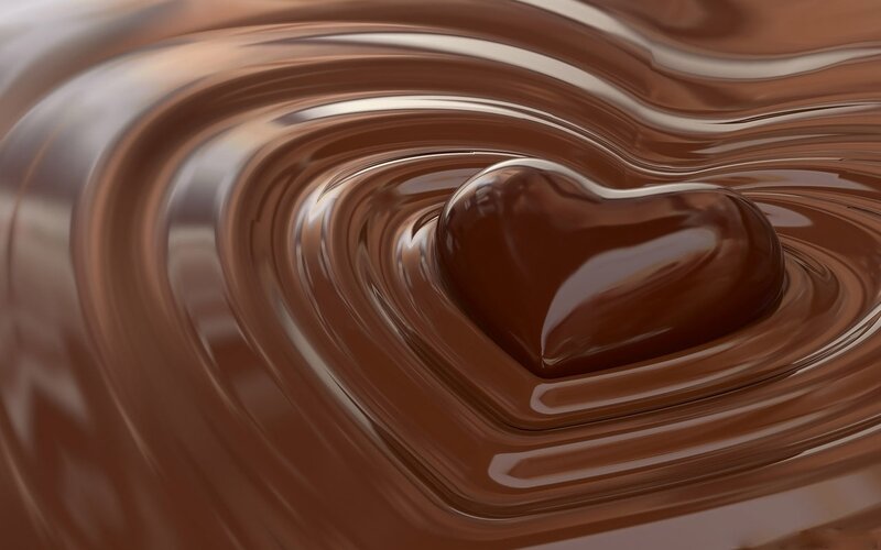 Heart-shaped Chocolate — Brown, Smooth