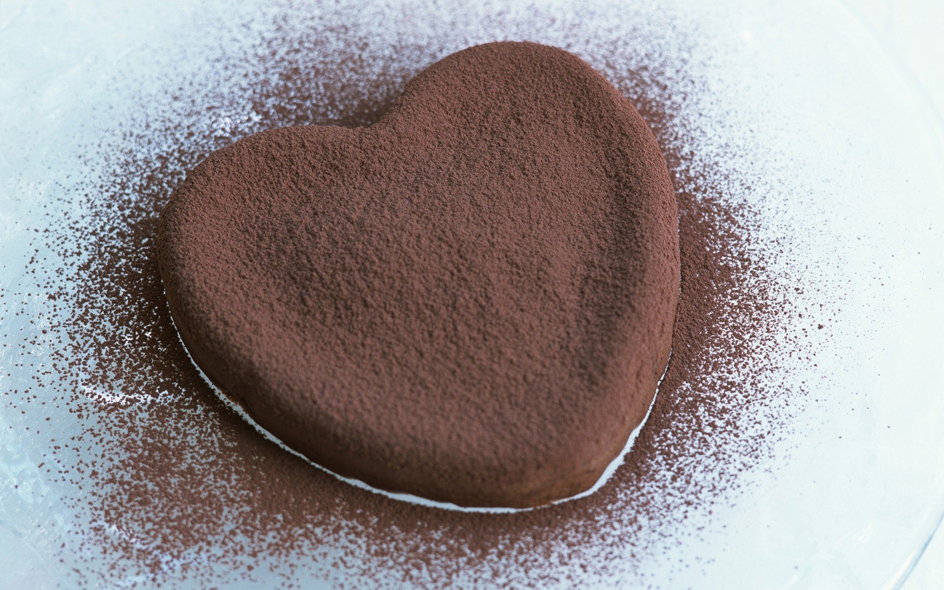 heart-shaped chocolate cake