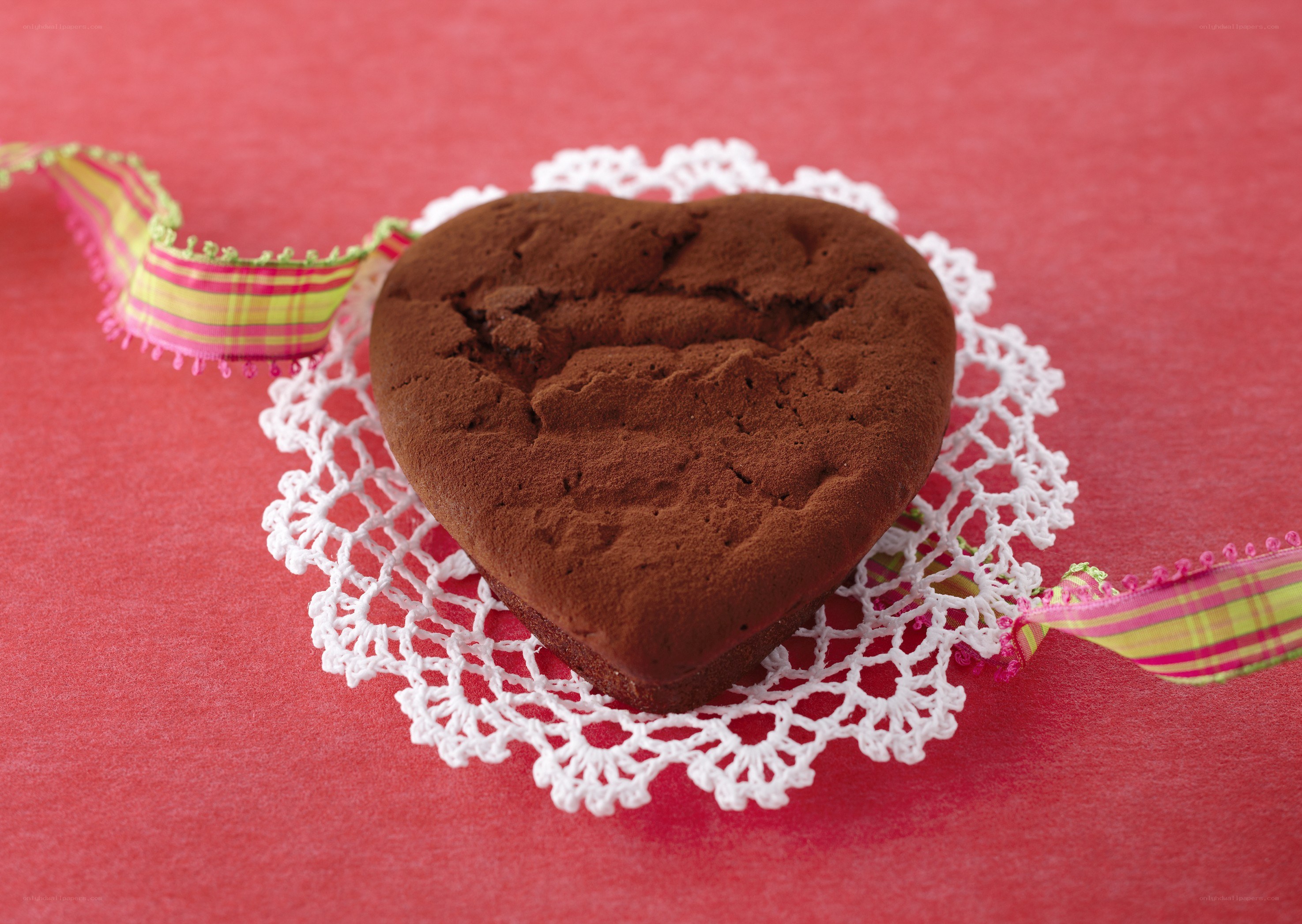 heart-shaped chocolate cake