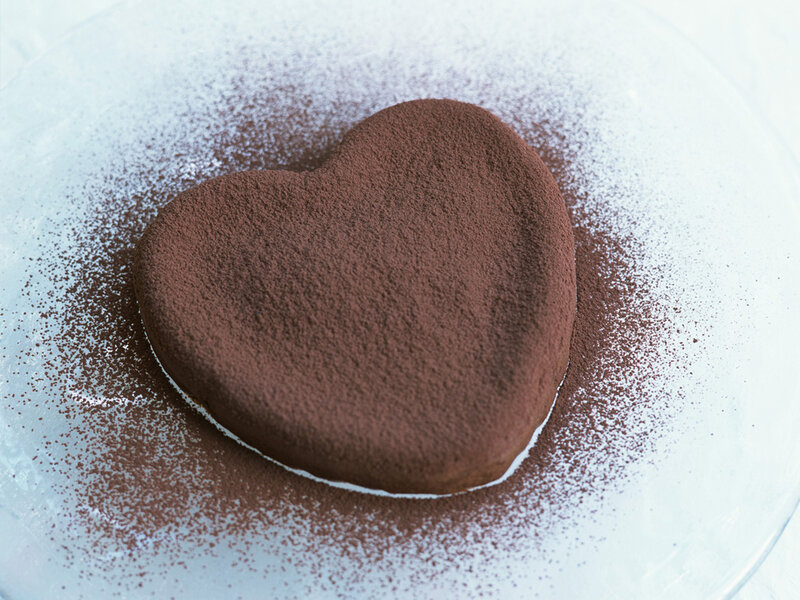 Heart-shaped Chocolate Cake — Brown, Calm