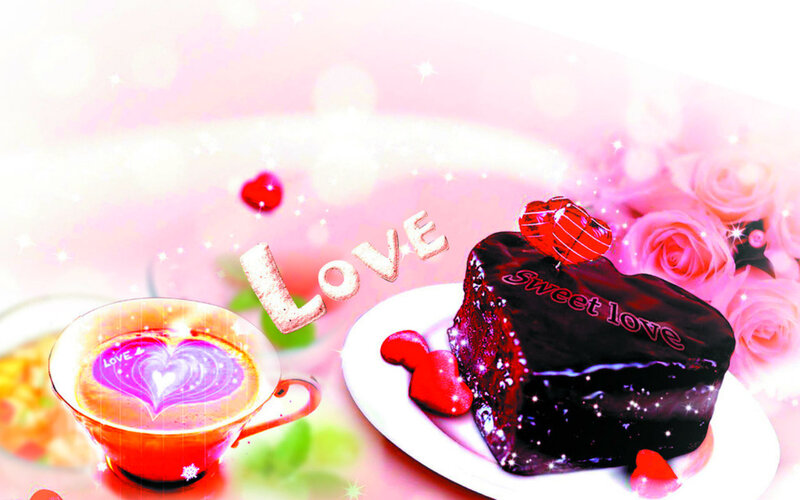 Heart-shaped Chocolate Cake — Pink