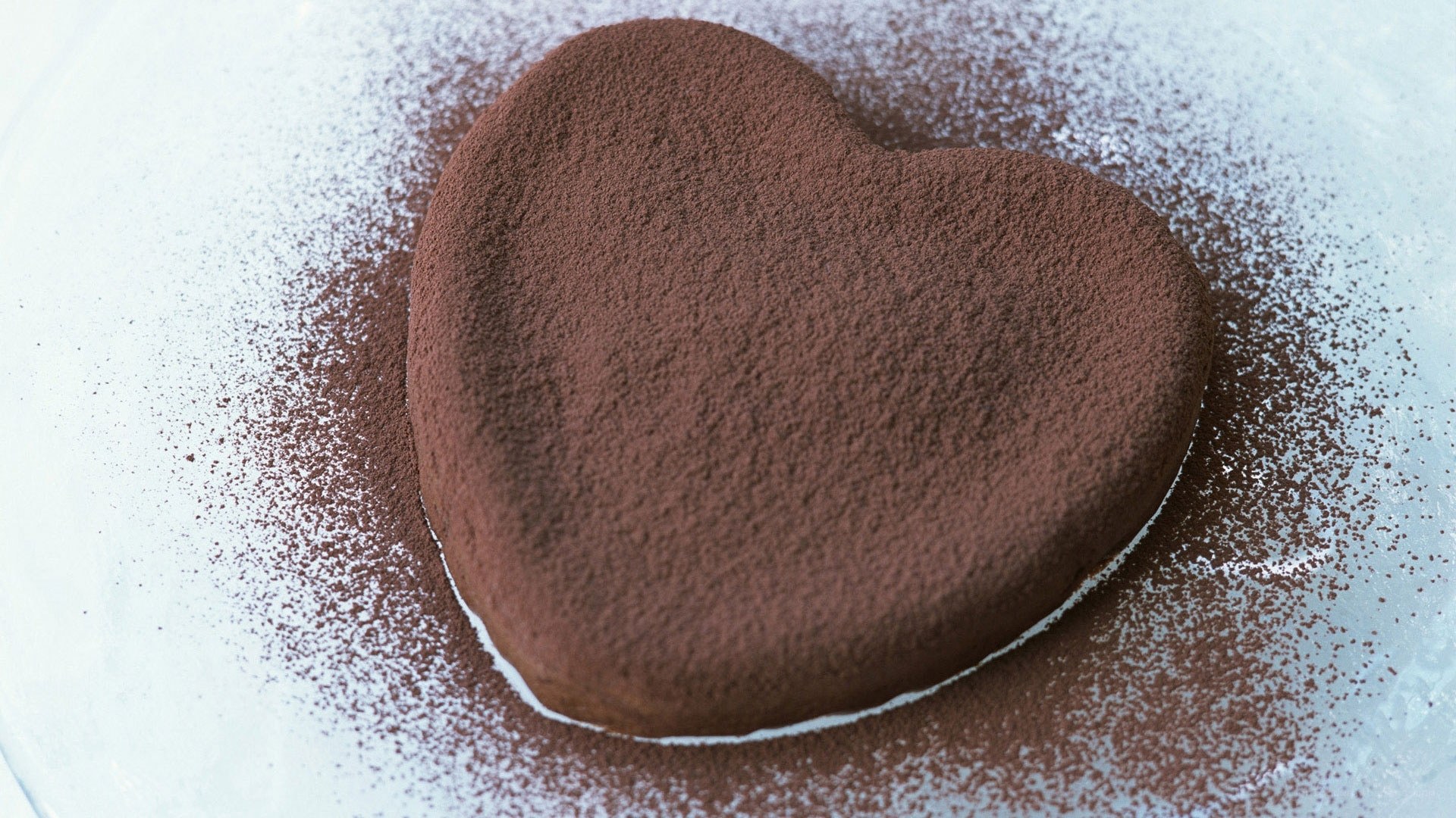 heart-shaped chocolate cake