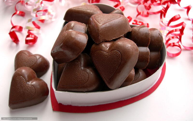 heart-shaped chocolate candies